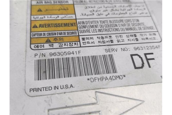 Recambio de centralita airbag para daewoo nubira berlina 1.6 16v referencia OEM IAM 96312354F  