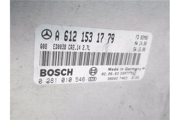 Recambio de centralita para mercedes-benz clase m (bm 163) 2.7 270 cdi (163.113) referencia OEM IAM A6121531779 281010546 