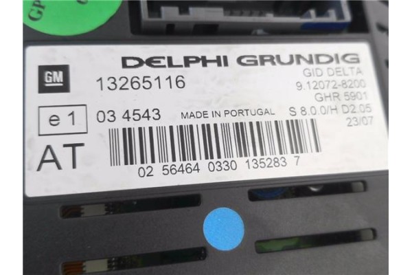 Recambio de pantalla para opel zafira 1.9 cdti referencia OEM IAM 13265116  