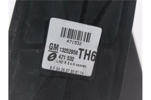 Recambio de retrovisor electrico derecho para opel zafira 1.9 cdti referencia OEM IAM 13252958 E1010850 