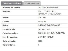 nissan x-trail (t30) del año 2001