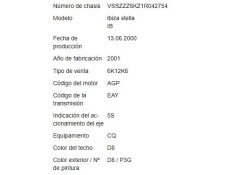 seat ibiza (6k1) del año 2000