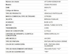 citroen xsara picasso del año 2003