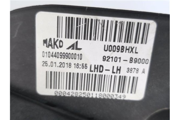 Recambio de faro delantero izquierdo para hyundai i10 (ia) 1.0 classic referencia OEM IAM 92101B9000 U009BHXL 
