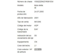 seat ibiza (6k1) del año 2000