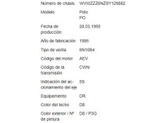 volkswagen polo iii (6n1) del año 1995