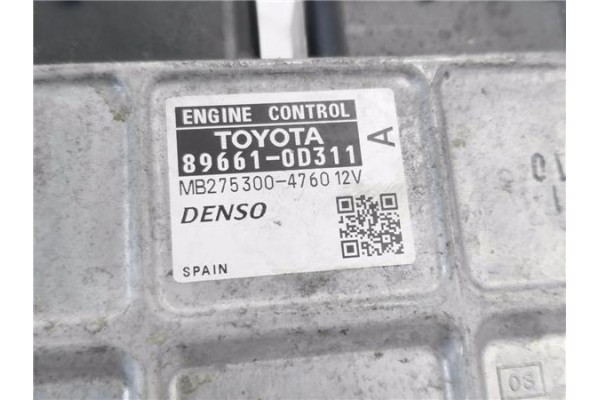 Recambio de centralita para toyota yaris (ksp9/scp9/nlp9) 1.3 vvt-i referencia OEM IAM 896610D311 MB2753004760 