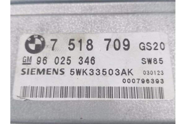 Recambio de centralita para bmw serie x5 (e53) 3.0d referencia OEM IAM 7518709 96025346 