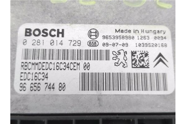 Recambio de centralita para citroen c4 picasso 1.6 hdi referencia OEM IAM 9665674480 0281014729 
