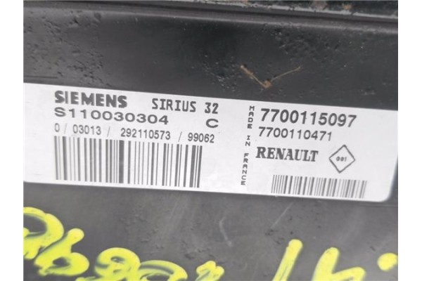 Recambio de centralita para renault clio ii fase i (b/cb0) 1.4 (b/cb0c) referencia OEM IAM 7700115097 S110030304 