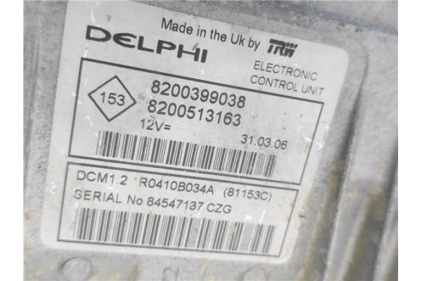Recambio de centralita para renault clio iii 1.5 dci (br17, cr17) referencia OEM IAM 8200399038 R0410B034A 