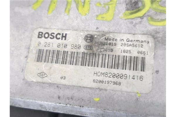 Recambio de centralita para renault scenic i (ja...) 1.9 dci rx4 referencia OEM IAM 8200091416 281010980 