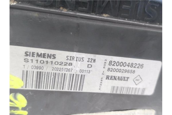 Recambio de centralita para renault scenic i (ja...) 2.0 16v rx4 referencia OEM IAM 8200048226 S110110228D 