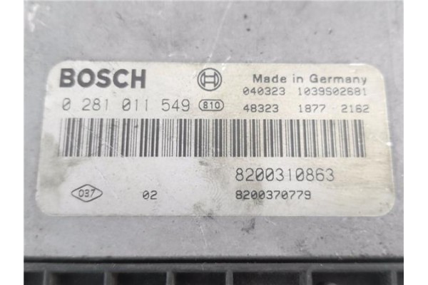Recambio de centralita para renault scenic ii (jm) 1.9 dci (jm15) referencia OEM IAM 8200310863 281011549 