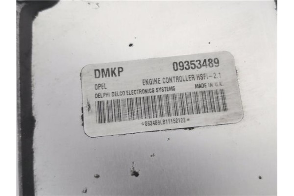 Recambio de centralita para opel astra g berlina 1.6 16v referencia OEM IAM 09353489  