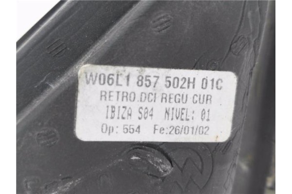 Recambio de retrovisor derecho para seat ibiza (6l1) 1.9 sdi referencia OEM IAM 6L1857502H  