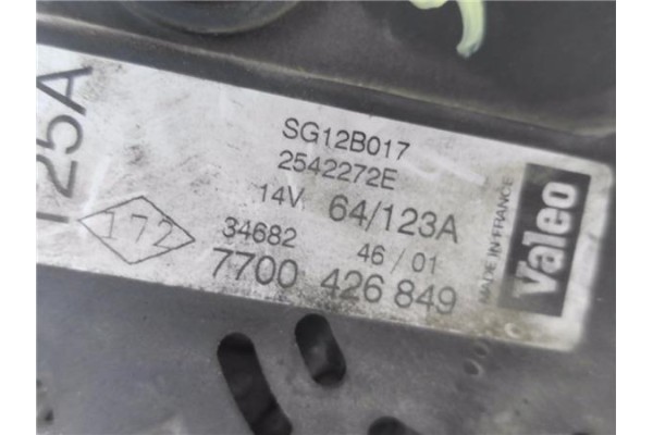 Recambio de alternador para renault laguna ii (bg0) 1.9 dci (bg0g) referencia OEM IAM 7700426849 SG12B017 