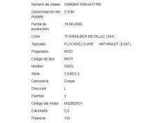 bmw serie 3 coupe (e46) del año 2000