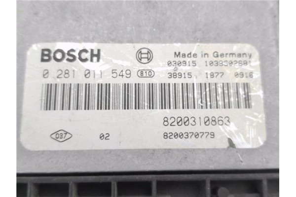 Recambio de centralita para renault megane ii (bm0/1_, cm0/1_) 1.9 dci (bm0g, cm0g) referencia OEM IAM 8200310863 281011549 