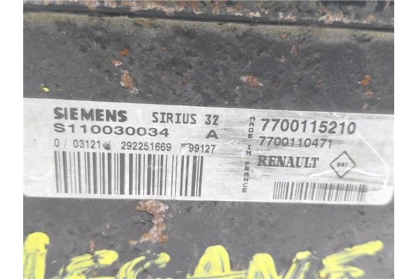 Recambio de centralita para renault megane i (ba0/1_) 1.6 16v (ba11, ba04, ba0b, ba1j) referencia OEM IAM 7700115210 S110030034 