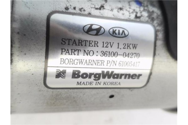 Recambio de motor arranque para kia stonic (ybcuv) 1.0 edition 7 referencia OEM IAM 3610004270 61005417 
