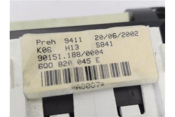 Recambio de mandos calefaccion / a.a. para volkswagen polo iv (9n1) 1.4 16v referencia OEM IAM 6Q0820045E 6Q0907044E 