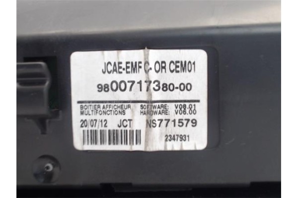 Recambio de reloj horario para citroen c4 berlina 1.6 exclusive referencia OEM IAM 980071738000  