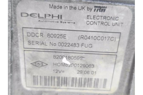 Recambio de centralita para renault clio ii fase i (b/cb0) 1.5 dci (b/cb07) referencia OEM IAM 8200180595 8200129063 