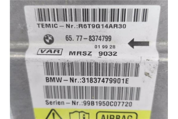 Recambio de centralita airbag para bmw serie 3 berlina (e36) 2.5 325i referencia OEM IAM 65778374799 31837479901E 