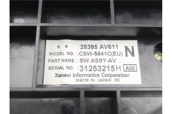 Recambio de mandos climatizador para nissan primera berlina (p12) 1.6 referencia OEM IAM 28395AV611 CSW5841C 