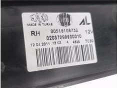 Recambio de piloto trasero derecho para fiat doblo cargo caja/chasis (263) 1.3 d multijet referencia OEM IAM 00518106730 2037075