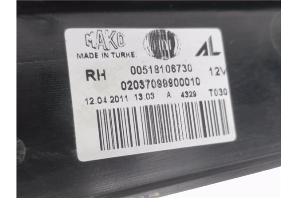 Recambio de piloto trasero derecho para fiat doblo cargo caja/chasis (263) 1.3 d multijet referencia OEM IAM 00518106730 2037075