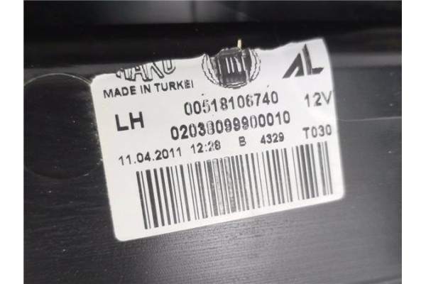 Recambio de piloto trasero izquierdo para fiat doblo cargo caja/chasis (263) 1.3 d multijet referencia OEM IAM 00518106740 20380