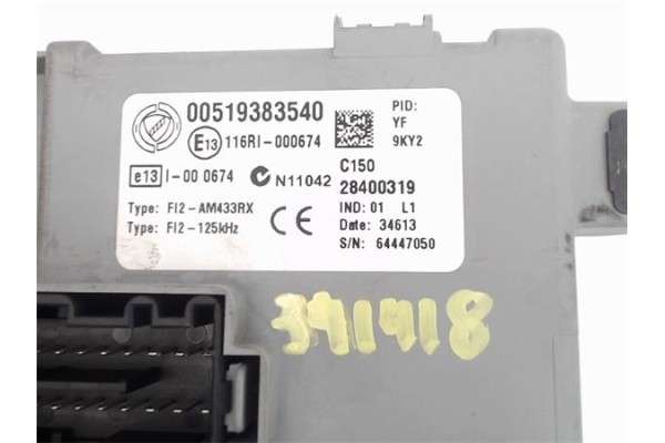 Recambio de caja fusibles/rele para fiat ii doblo (263) cargo 1.3 basis kasten referencia OEM IAM 00519383540  