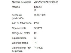 seat ibiza (6k1) del año 1999