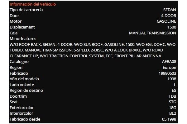 mazda 323 f/s berlina (bj) del año 2000