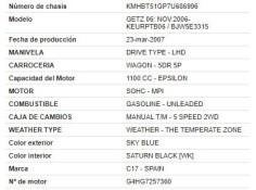 hyundai getz (tb) del año 2007