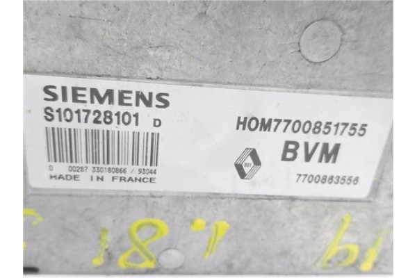 Recambio de centralita para renault 19 ii (b/c53_) 1.8 (5/353a) referencia OEM IAM 7700851755 S101728101D 