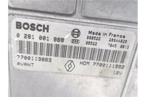 Recambio de centralita para renault megane i (ba0/1_) 1.9 dti (ba08, ba0n) referencia OEM IAM 7700113863 281001969 