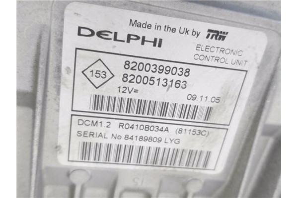 Recambio de centralita para renault megane ii sedán (lm0/1_) 1.5 dci referencia OEM IAM 8200399038 8200513163 