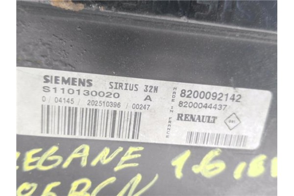 Recambio de centralita para renault megane i classic (la0) 1.6 16v (la04, la11, la0b, la1c, la1j) referencia OEM IAM 8200092142 