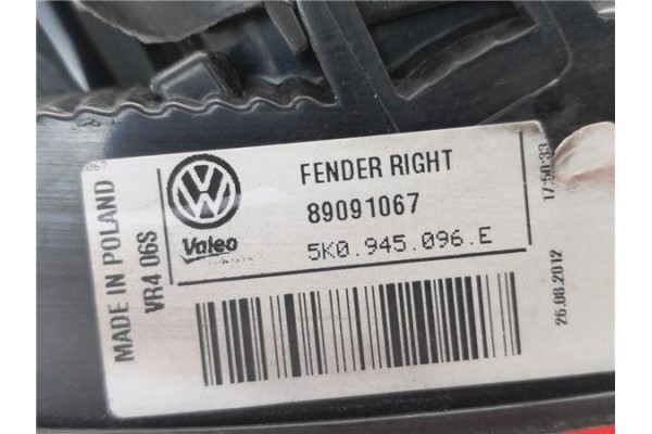 Recambio de piloto trasero derecho para volkswagen golf vi (5k1) 1.6 advance referencia OEM IAM 5K0945096E 89091067 