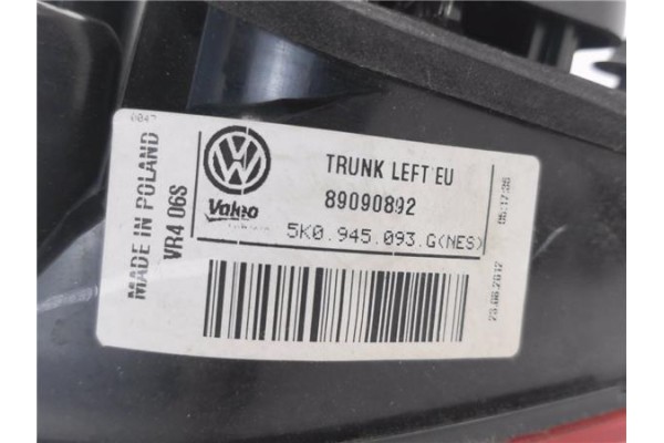 Recambio de piloto porton trasero izquierdo para volkswagen golf vi (5k1) 1.6 advance referencia OEM IAM 5K0945093G 89090892 