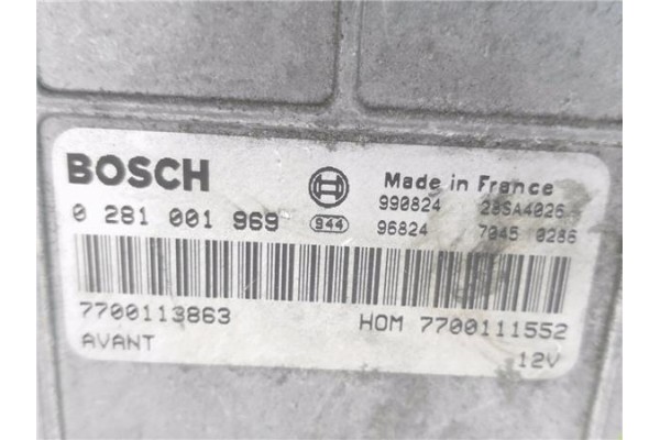 Recambio de centralita para renault megane i coupe (da0) 1.9 1.6e alize referencia OEM IAM 7700113863 281001969 