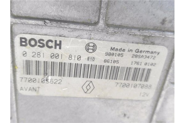 Recambio de centralita para renault megane i (ba0/1_) 1.9 dti referencia OEM IAM 7700105622 281001810 