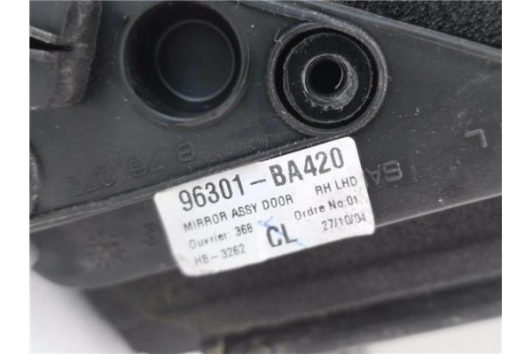 Recambio de retrovisor electrico derecho para nissan primera berlina (p12) 1.9 dci referencia OEM IAM 96301BA420 E9014180 