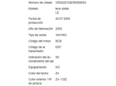 seat leon (1m1) del año 2005