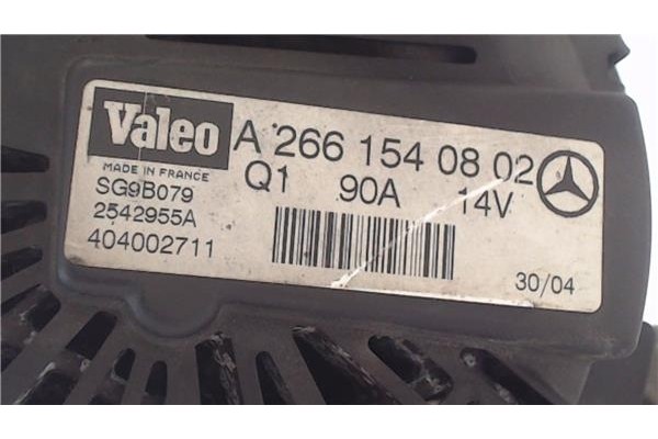 Recambio de alternador para mercedes-benz clase a (bm 169) 1.7 a 170 (169.032) referencia OEM IAM A2661540802  