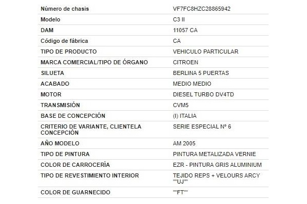 citroen c3 del año 2007