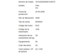 volkswagen polo iv (9n3) del año 2009